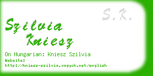 szilvia kniesz business card